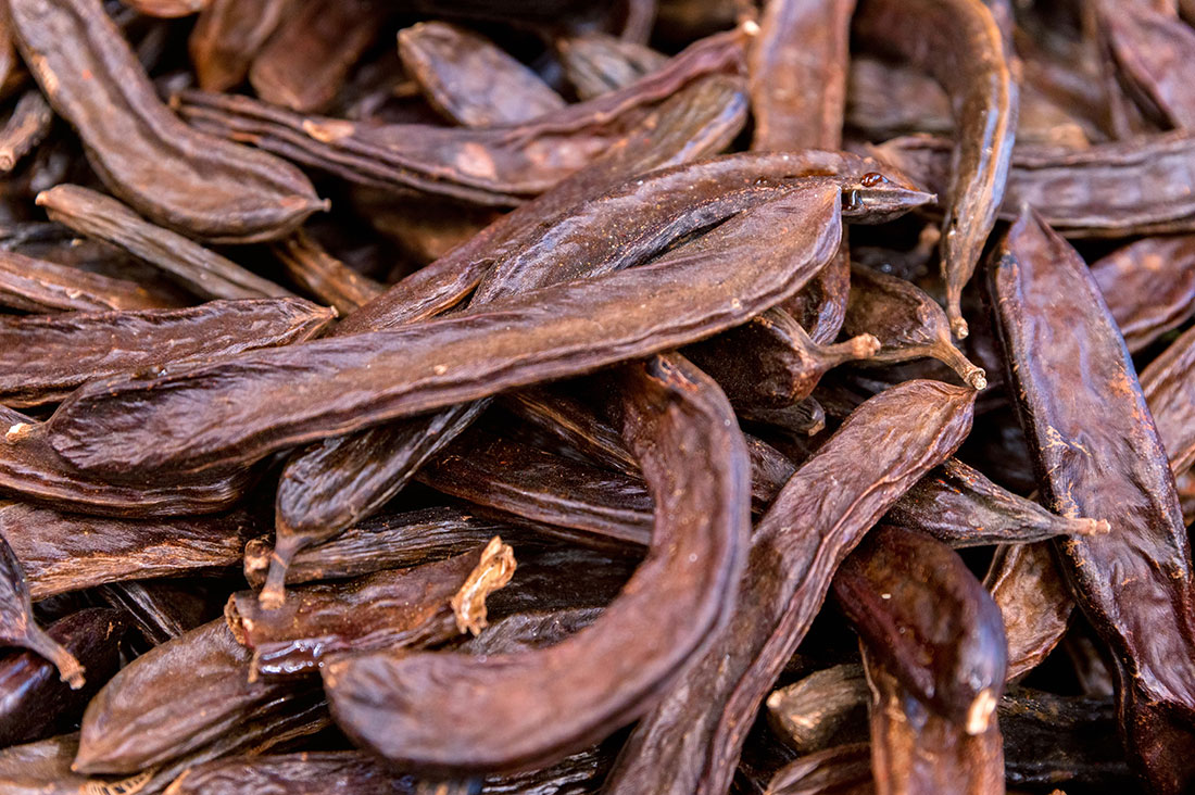 Close Up Of Carob Pods